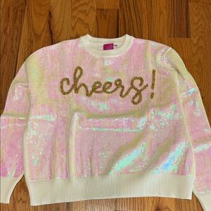 Queen of Sparkles - cheers sequin sweater - XS